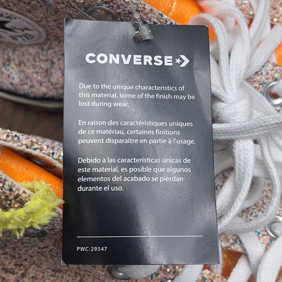 Converse X J.W. Anderson Glitter Hightop Shoes - Picture 8 of 15